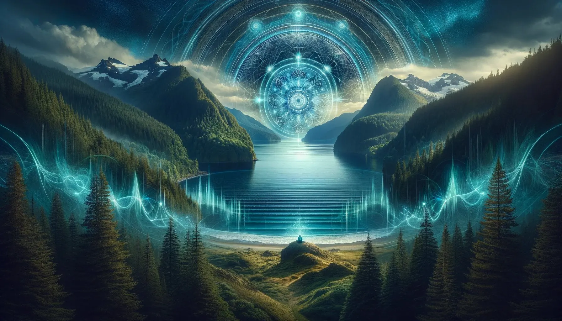 The Sunshine Coast coastline with frequency waveforms